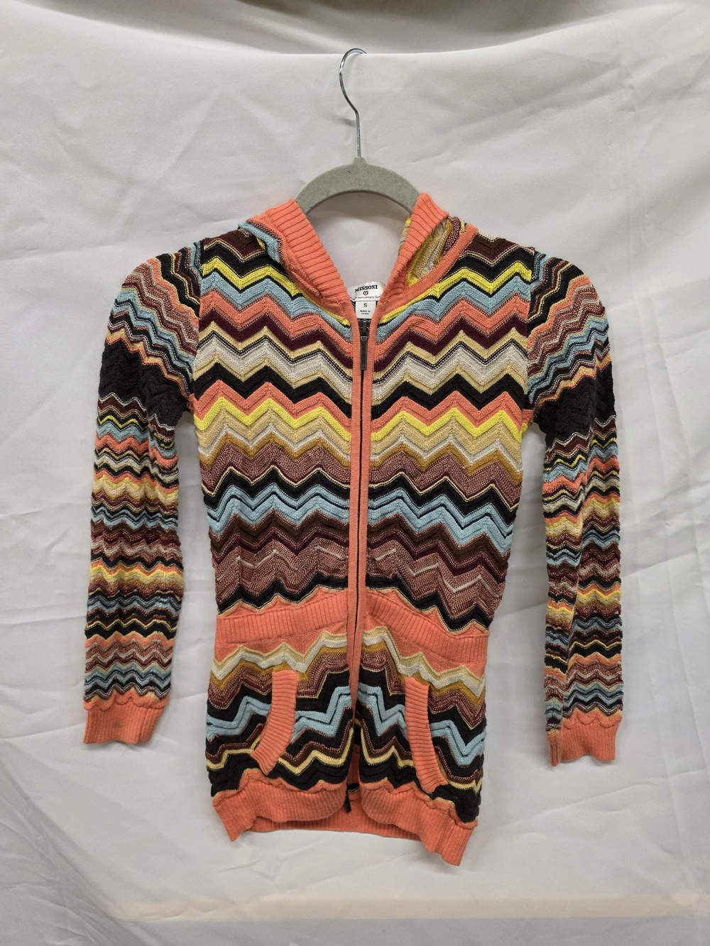 Missoni Chevron Zip Cardigan Size Small